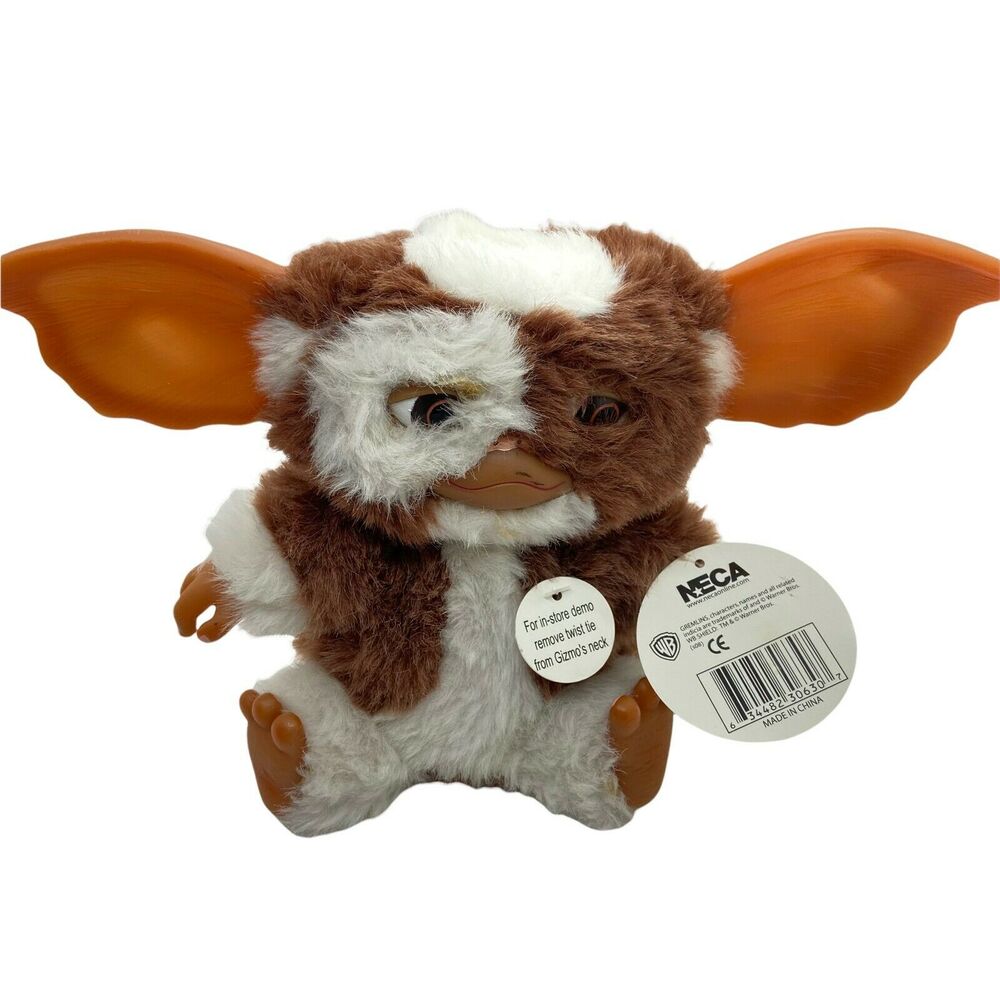 Gremlins Mogwai Toy Neca Brown White Plastic Brown Eyes Happy Face Action Figure